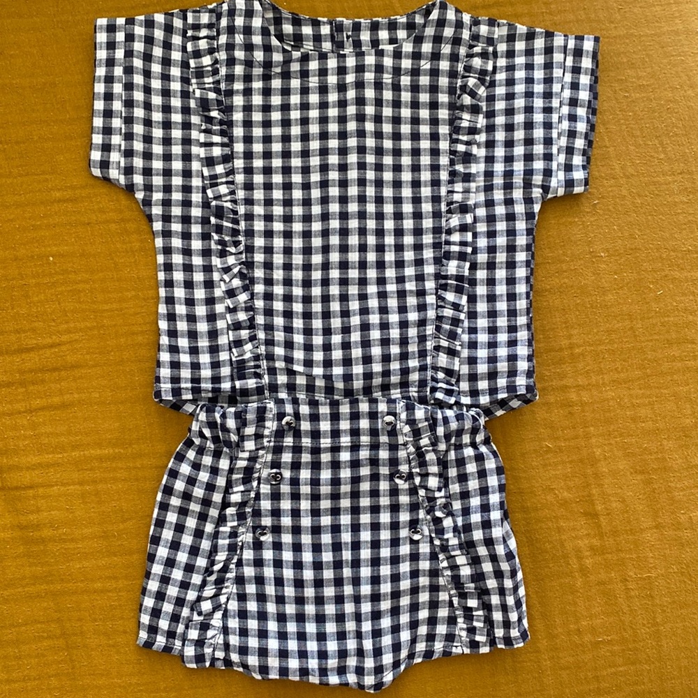 Matching set, bloomer with short sleeves blouse, kiabi, 3m